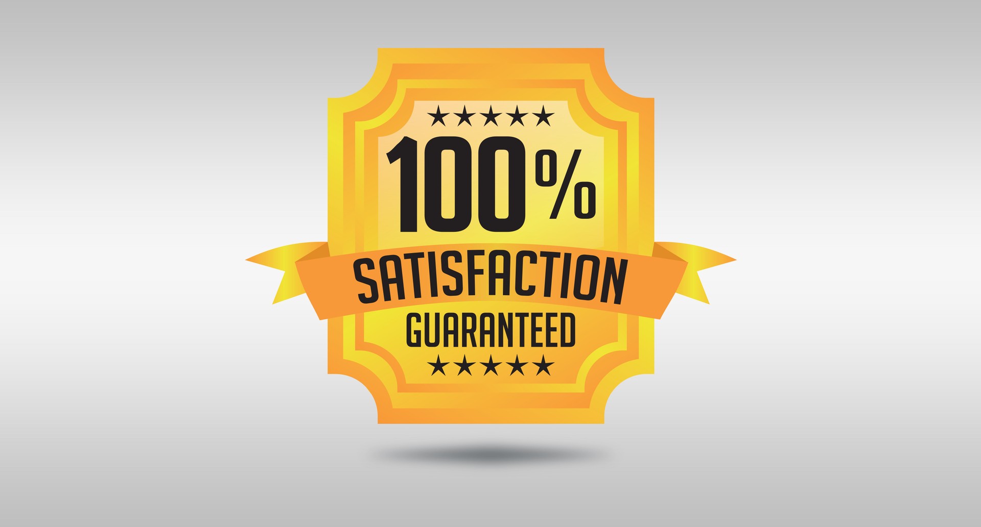 100% Satisfaction Guarantee Seal Design Illustrated